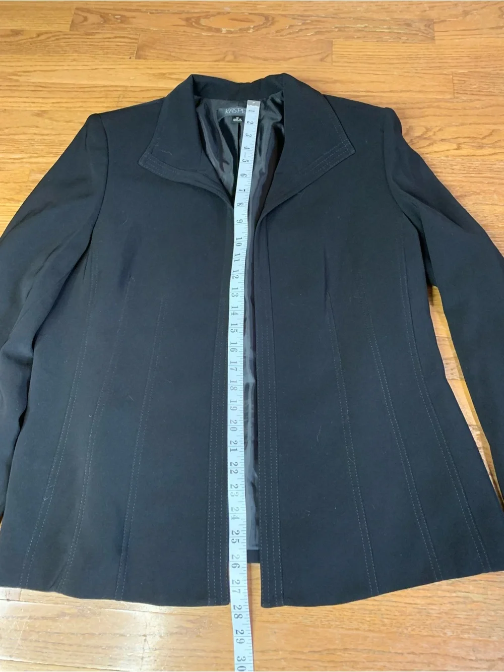 Kasper Black Structured Blazer Jacket – Size 16 – Professional Office Wear - Picture 6 of 8